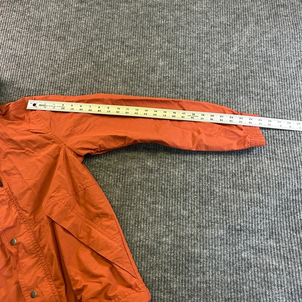 Goodfellow & Co Rain Jacket Mens S Orange Nylon Hooded Water Resistant